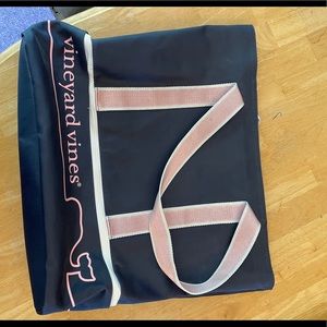 Vineyard vines at target collection. Navy blue and pink canvas tote.